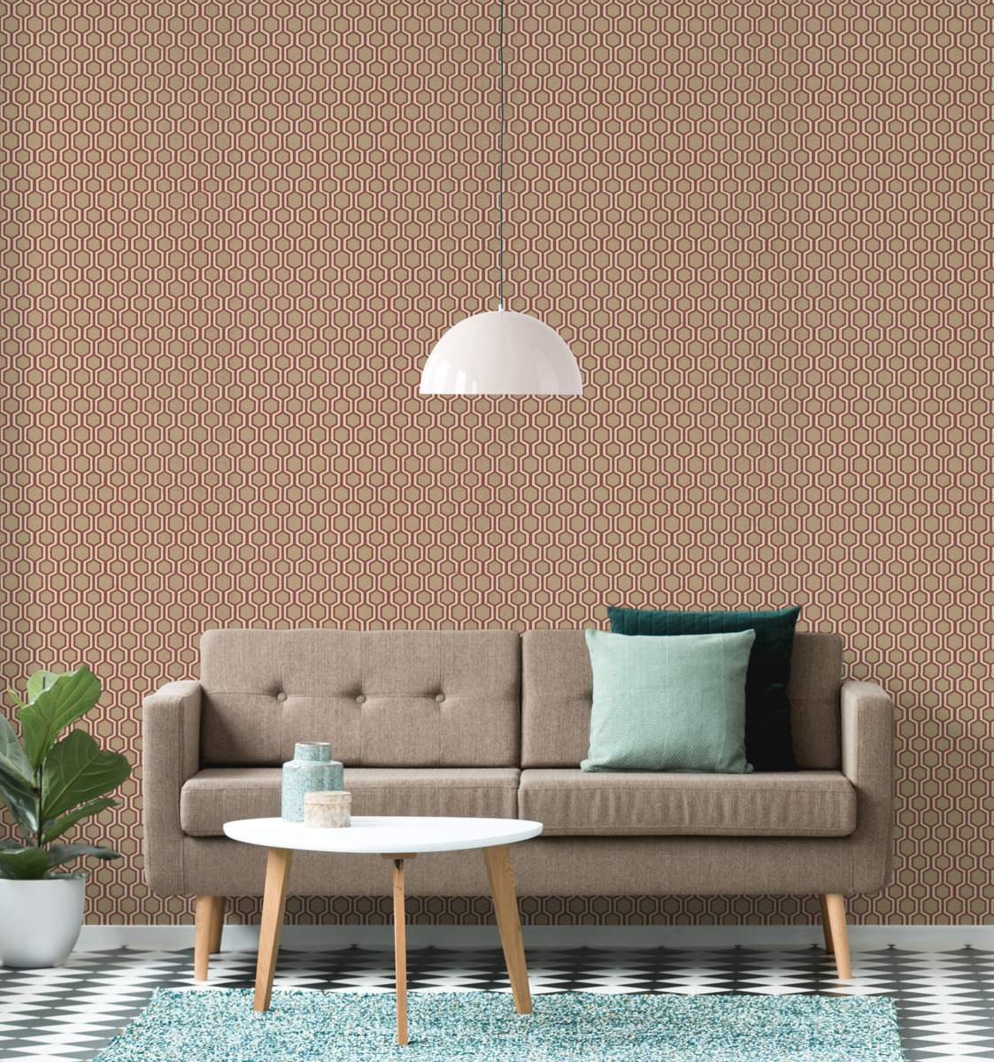 Обои Ronald Redding Handcrafted Naturals Bee Sweet HC7534 фото в интерьере